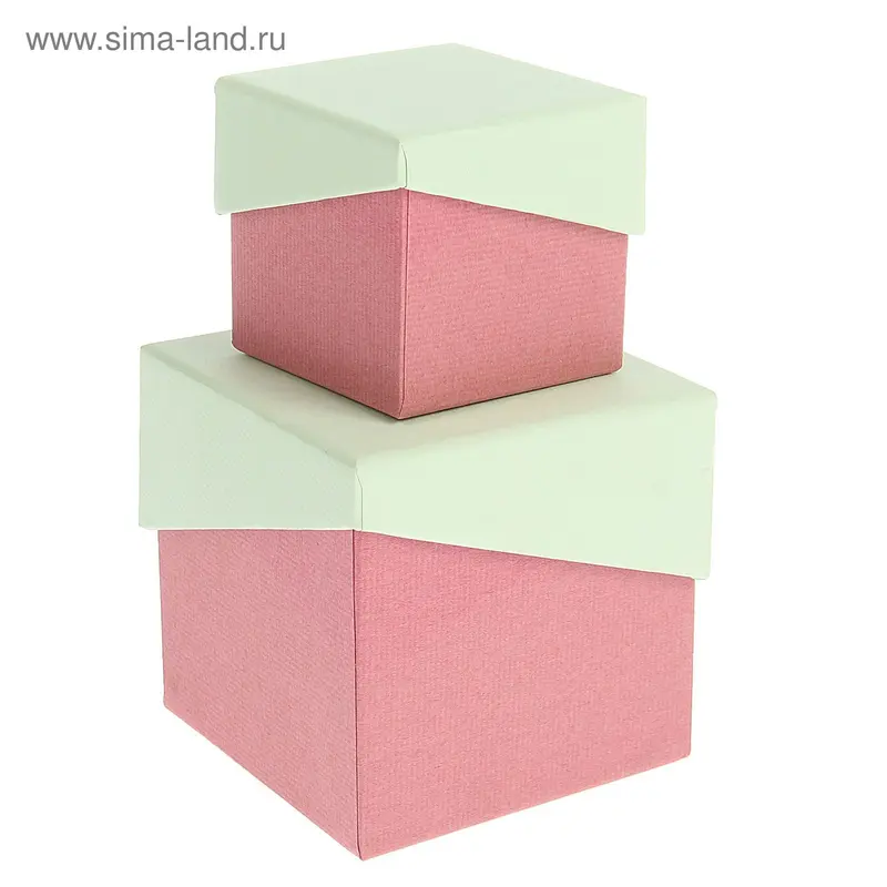 Набор коробок 2 в 1 "Радуга", 10,5 х 10,5 х 10,5 - 7,5 х 7,5 х 7 см