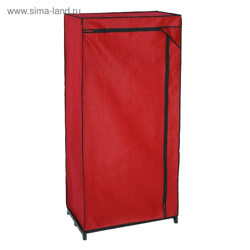 Шкаф для одежды 75×46×160 см, цвет красный