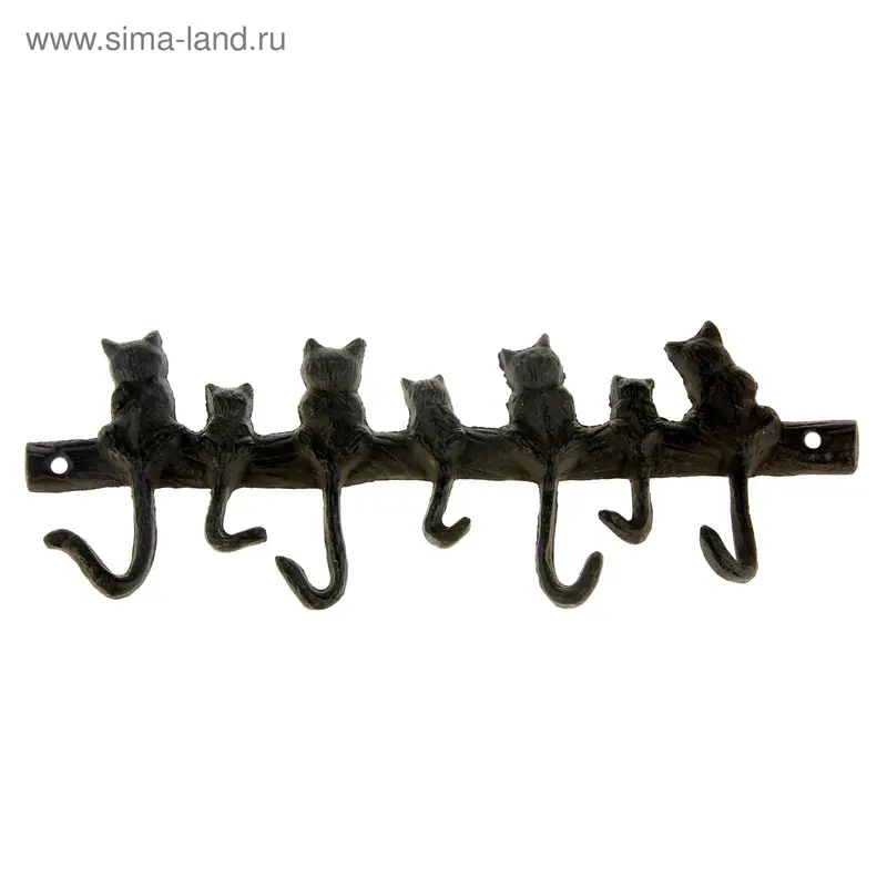 Крючки декоративные "Семь кошек" 9х26,5 см