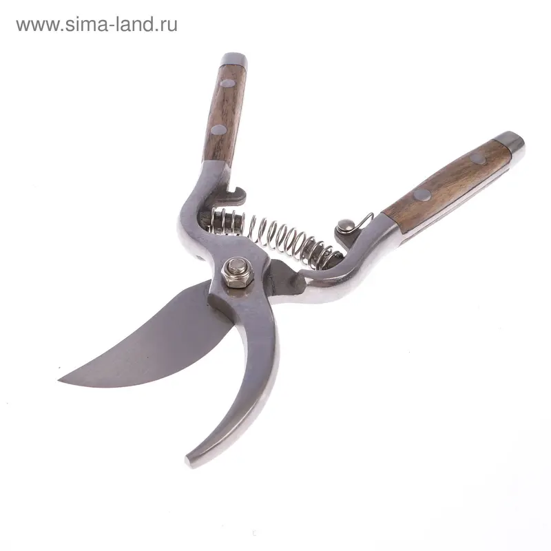 Секатор плоскостной, 10" (25.5 см), деревянные ручки, Greengo