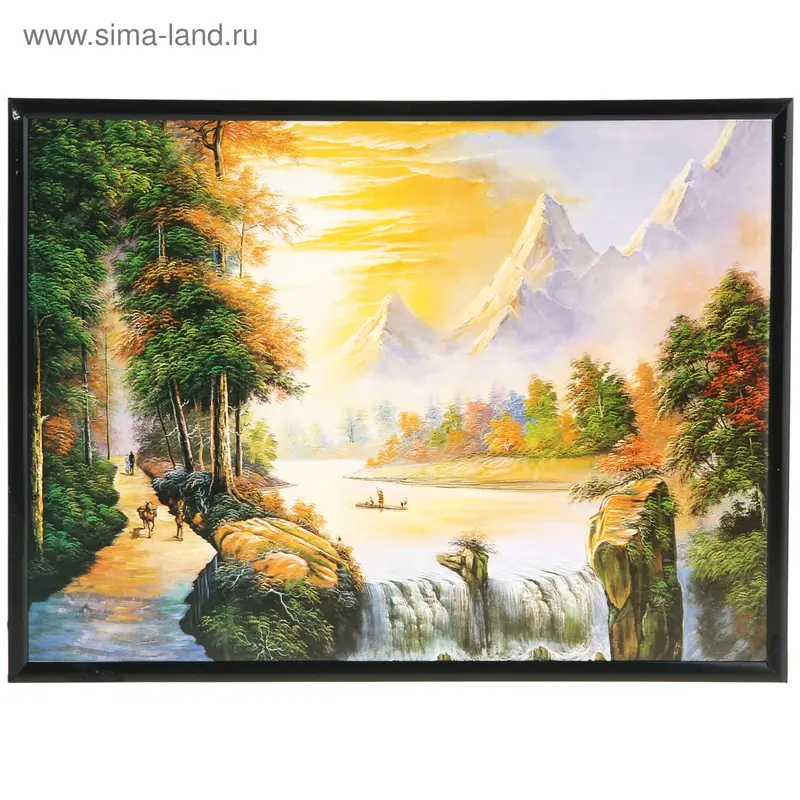 картина постер 25*20 см "На краю водопада"