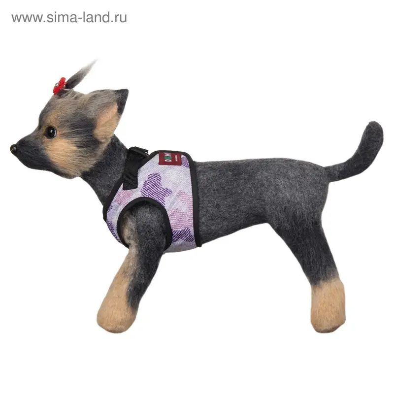 Шлейка-жилет для собак DOGMODA "Мегаполис", розовая-1