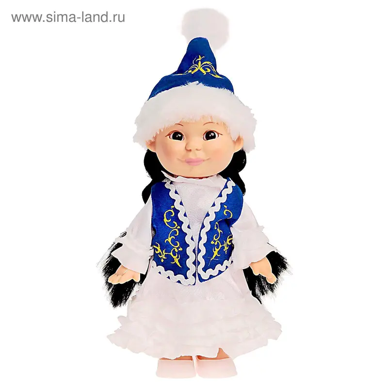 Кукла «Веснушка», в казахском костюме, девочка, 26 см