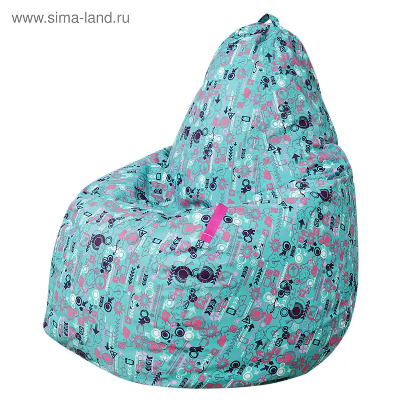 Кресло-мешок Капля М d100/h140 цв СМС бирюзовый нейлон 100% п/э