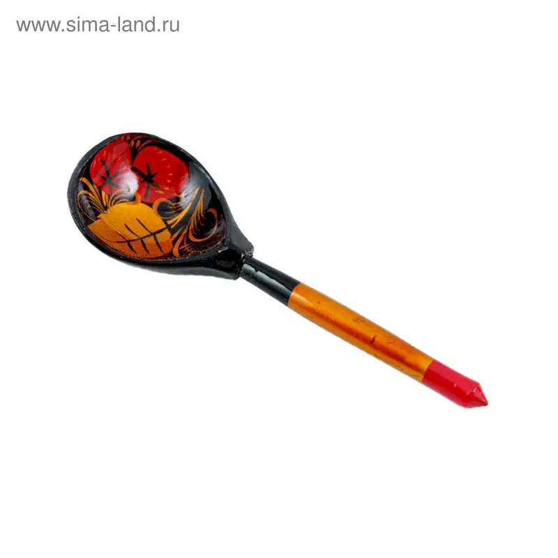 Ложка "Полубаская", хохлома