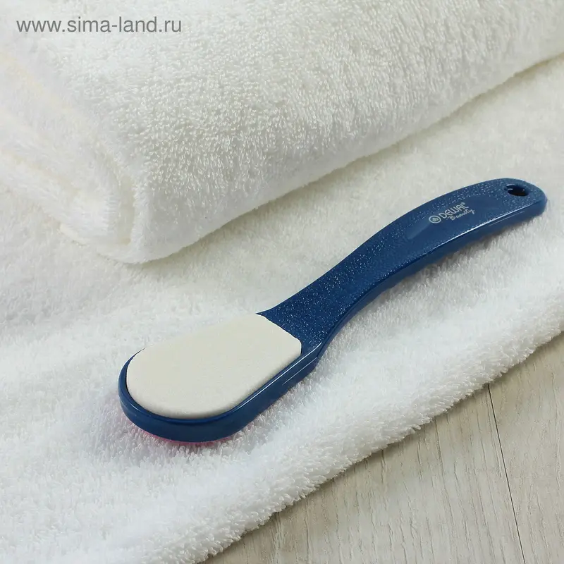Тёрка для ног, керамическая, двусторонняя, 19 см, цвет синий