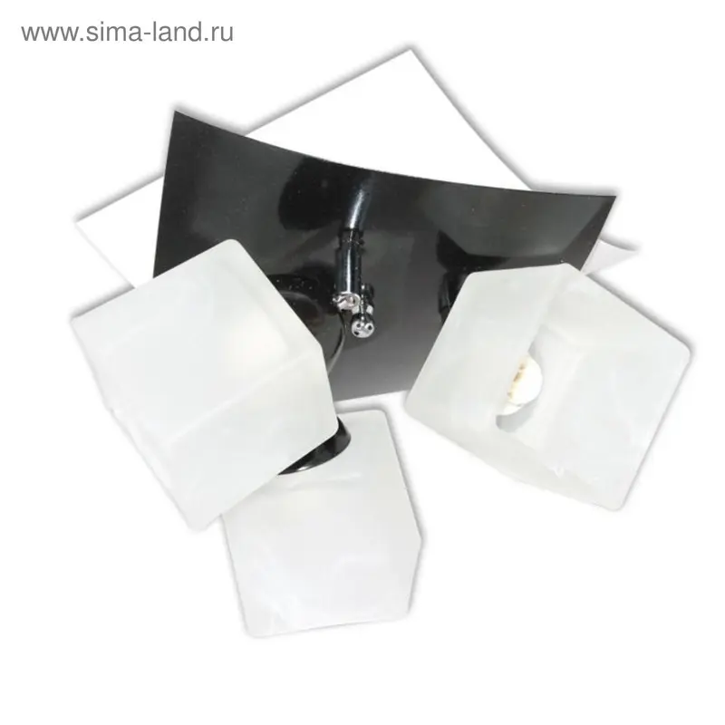 Люстра 1005403227 "Конверт-бисной" 3х60 Е14 черн./бел. 33,5*33,5*21,5 см