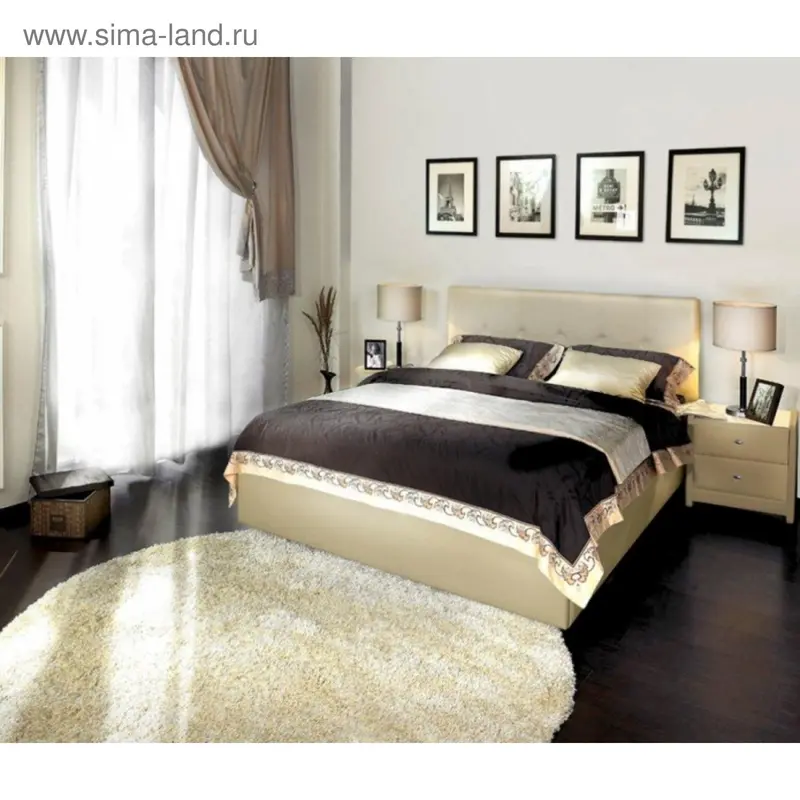Кровать Askona GRETA 200 х 160 кожзам Экотекс 109