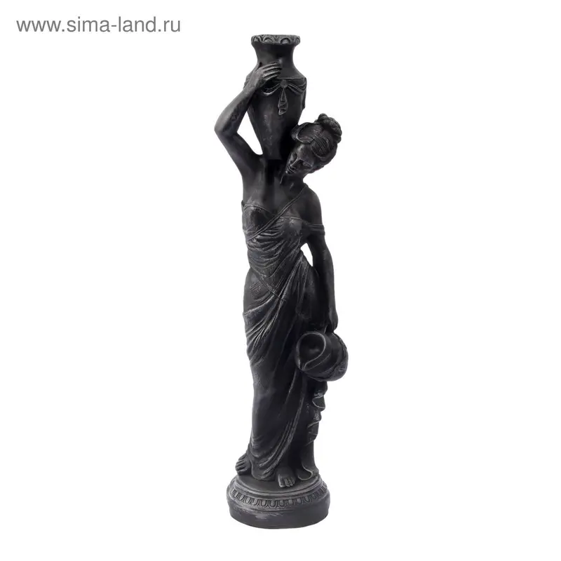 Фигура "Девушка с кувшином" графит, Н-130см