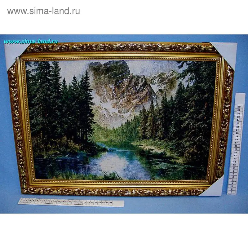 картина гобелен 60*40 Озеро в горах №1 №2 №3 №4 (бокс 30 шт)