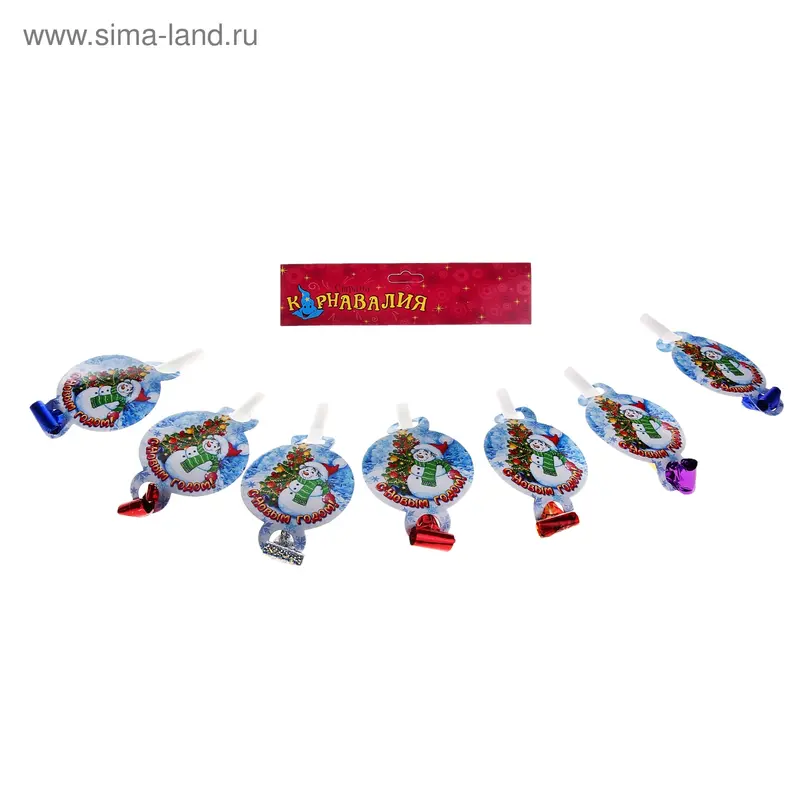 Язычок кругляш "С Новым Годом!" снеговик