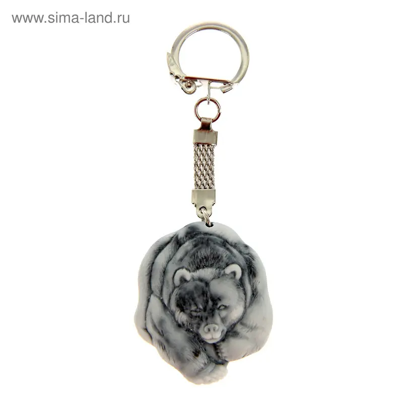 Брелок "Медведь (вид спереди)" 4,5 см