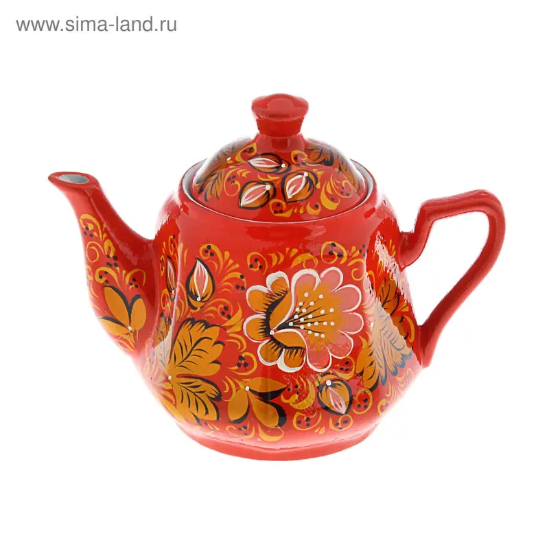 Чайник заварочный "Цветы", хохлома