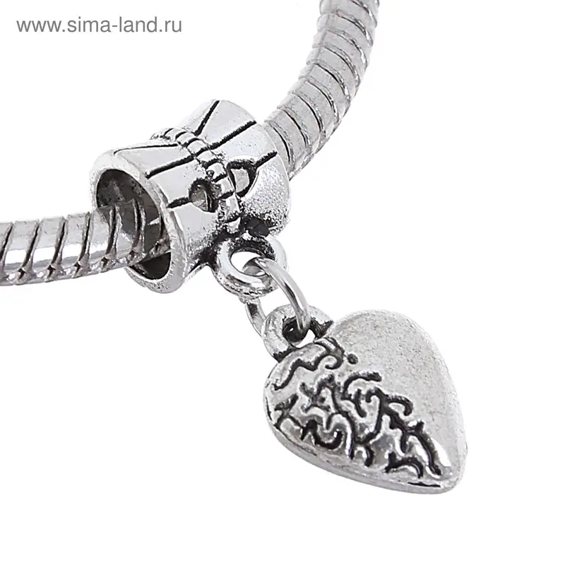 Подвеска «Сердце», цвет серебро