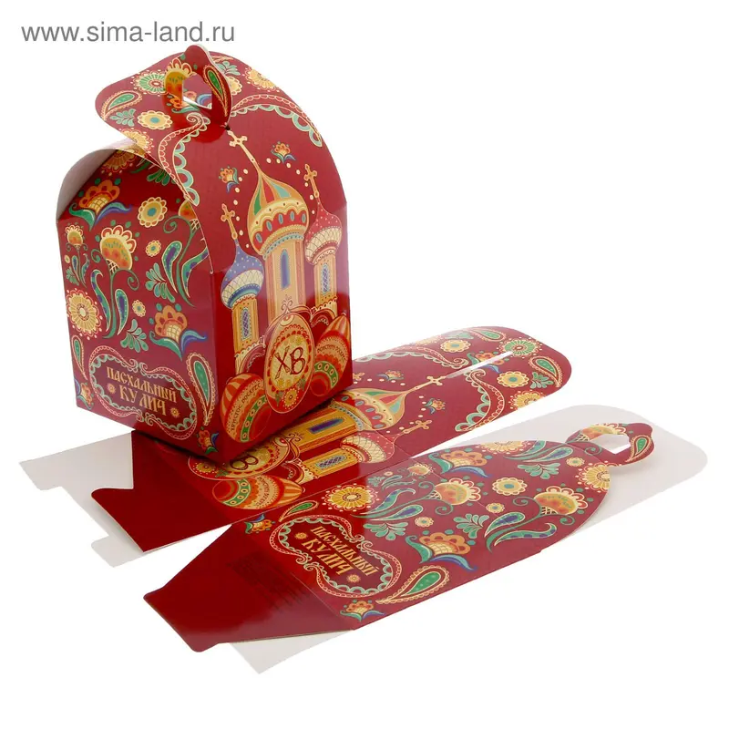 Коробка складная "Для Пасхального кулича"