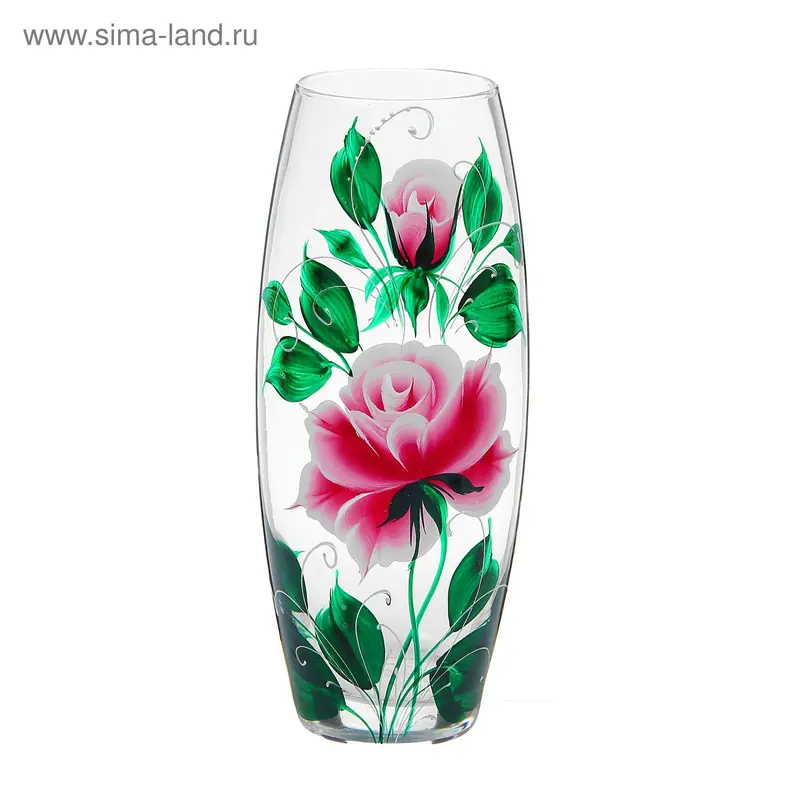 Ваза FLORA "Благородная роза" 26см овал