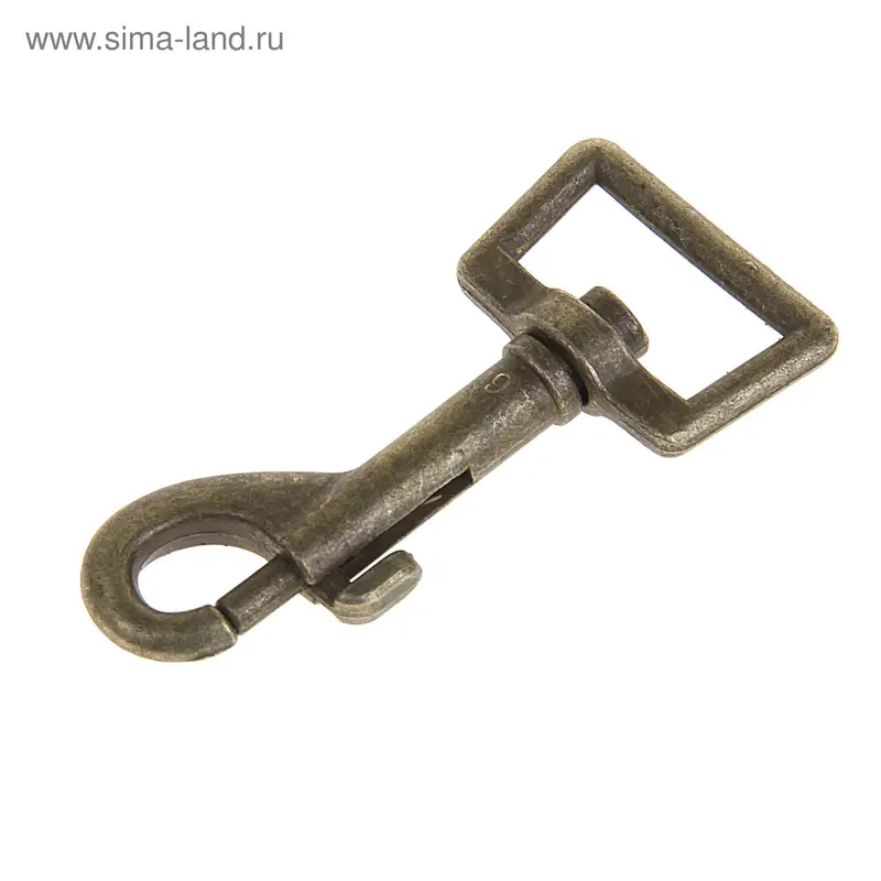 Карабин с основанием-трапецией, 6.5 см, металл