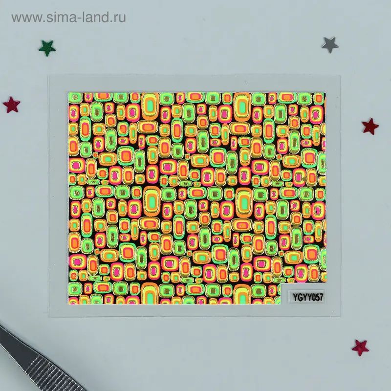 Наклейки для ногтей, неоновые