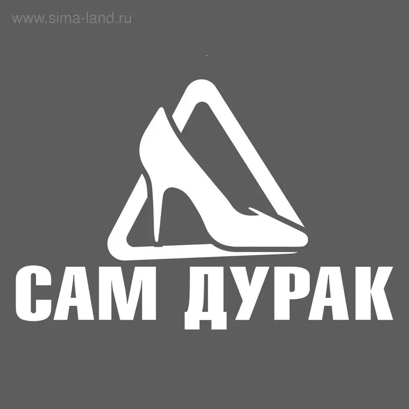 Наклейка на авто "Сам дурак"