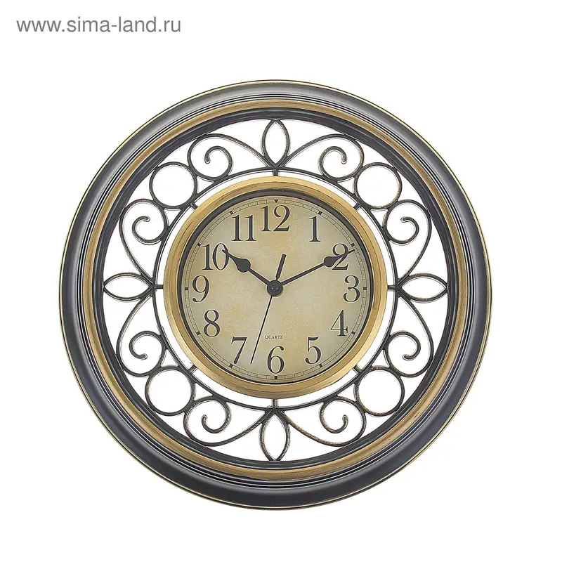Часы настенные "Завитки", d=35 см