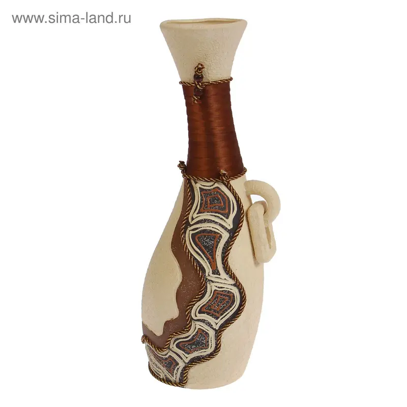 Ваза "Мирра" средняя, коричневая