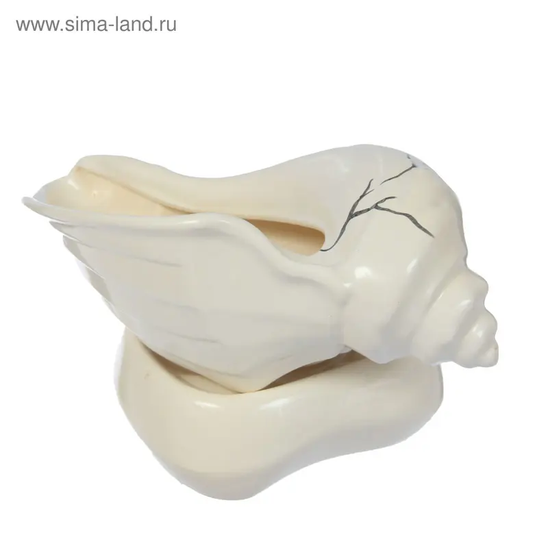 Горшок декоративный Улитка мал 1,5л 31*18см белый