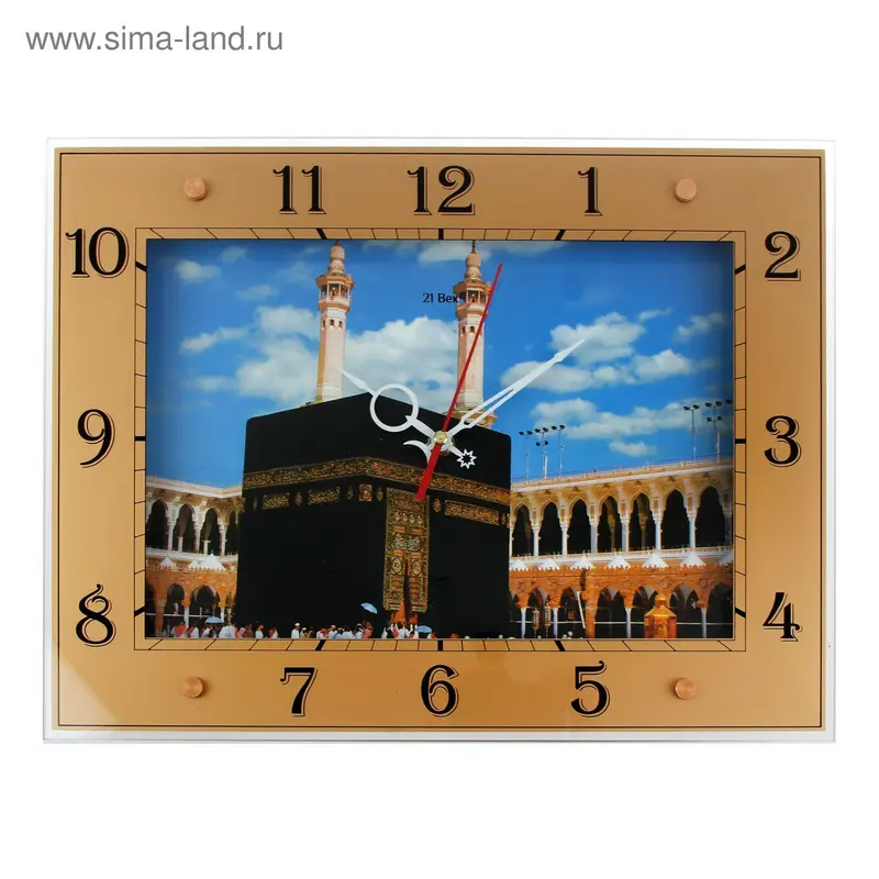 Часы настенные прямоугольные "Кааба", 32х42 см