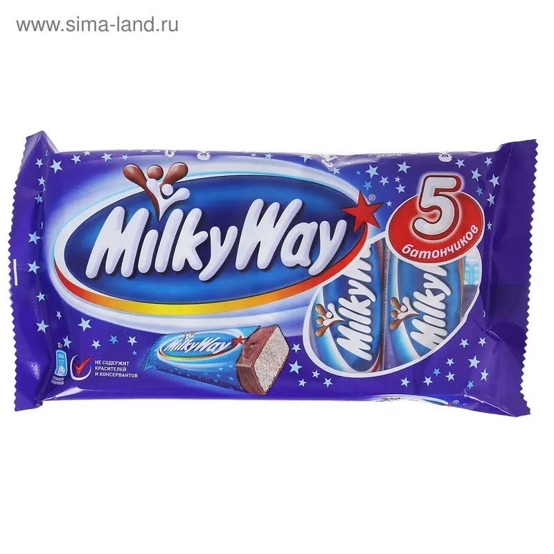 Шоколадный батончик Milky Way, 5 штук *26 г