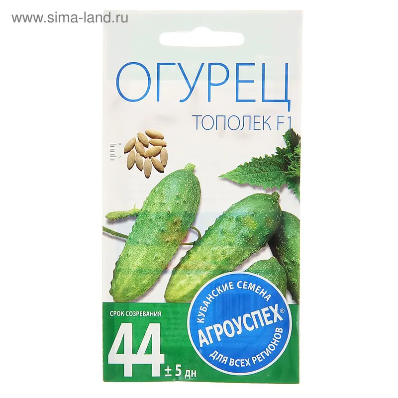 Семена Огурец Тополек, средний, пчелоопыляемый, 0,3 гр
