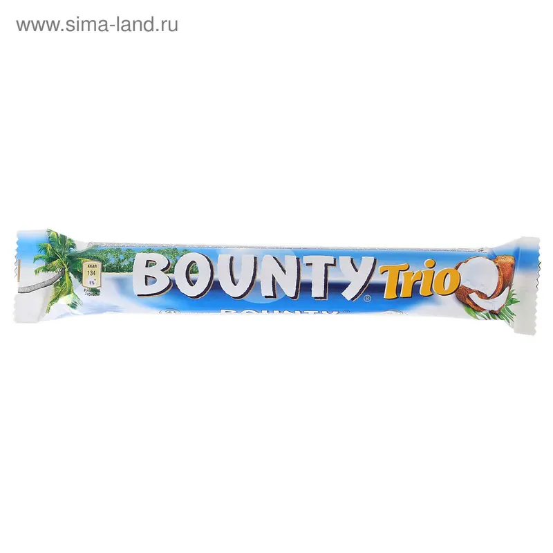 Шоколадный батончик Bounty Trio, 82,5 г