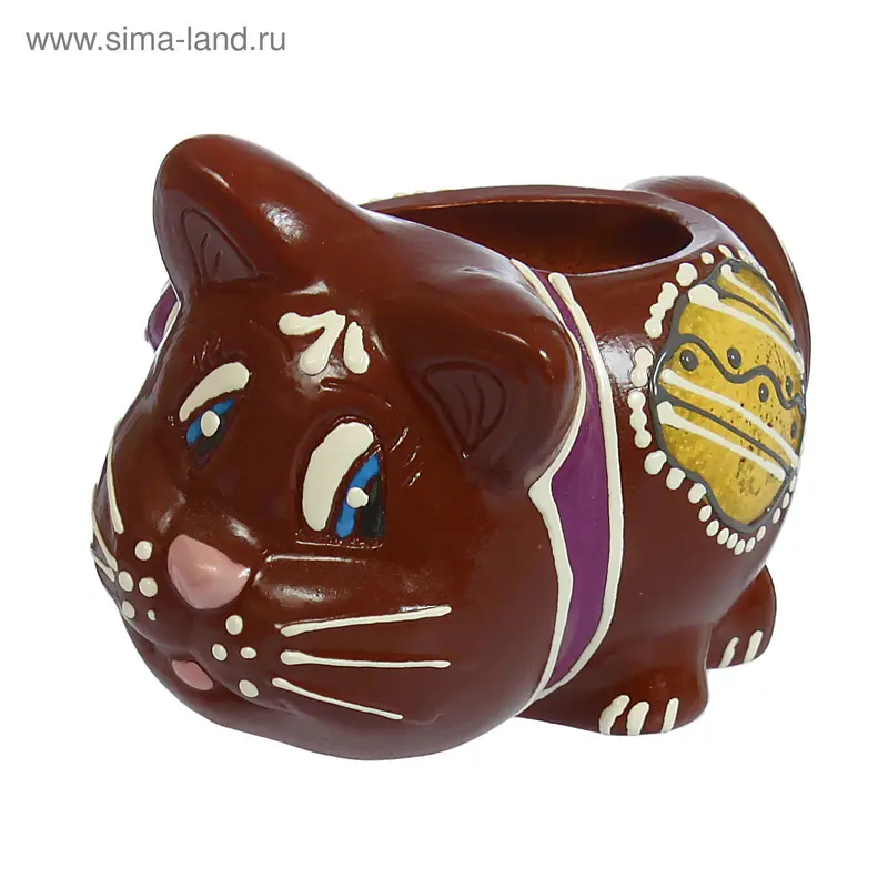 Фигурное кашпо "Забавный котенок" МИКС