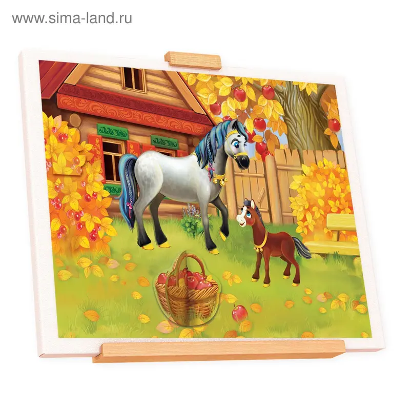 Роспись по номерам "Лошадка" с 3D-элементамии, 21 х 30 см