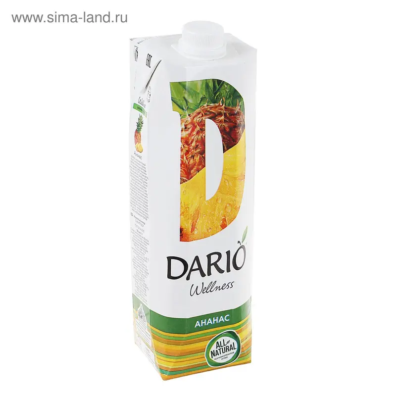 Нектар Dario Wellness Ананасовый, 1 л