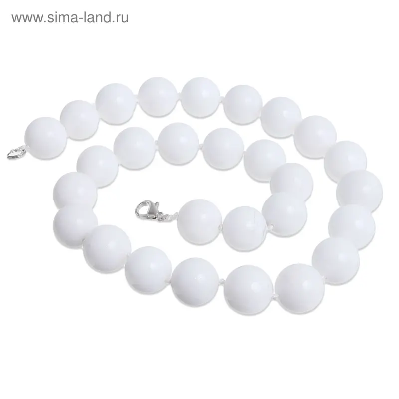 Бусы шар №16 «Агат белый», 55см