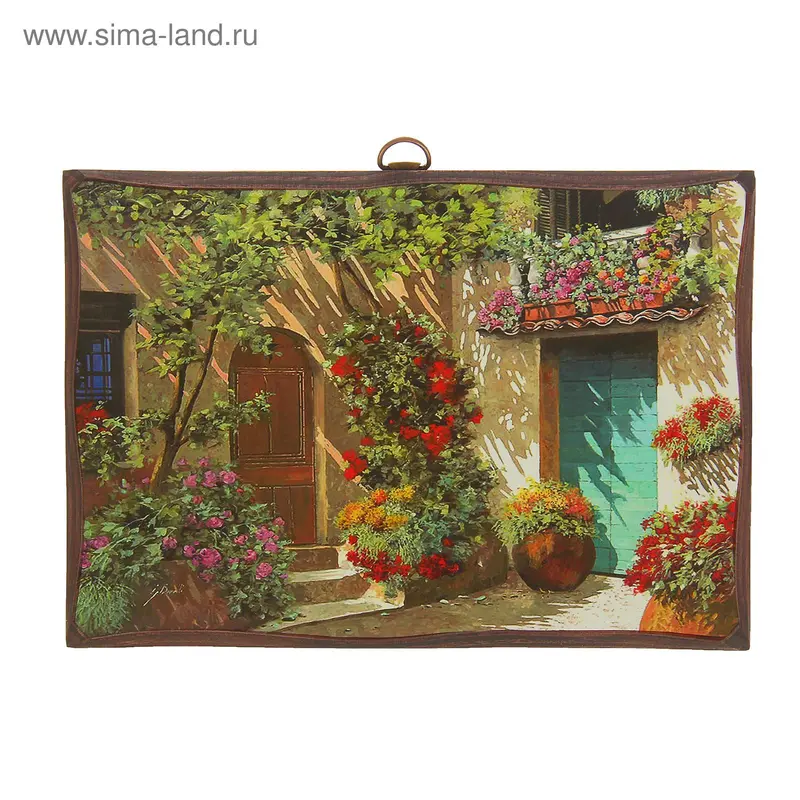 Картина "Цветочные клумбы" 18х25 см