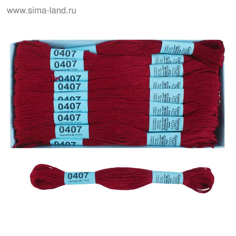 Мулине, №0407, 8±1м, цвет бордовый