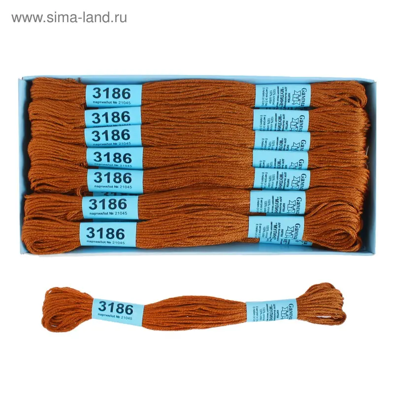 Мулине, №3186, 8±1м, цвет тёмно-рыжий