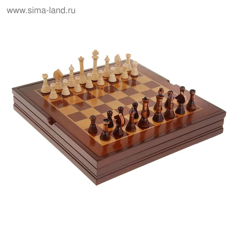 Шахматы настольные, поле 36 × 36 см, нескладная доска