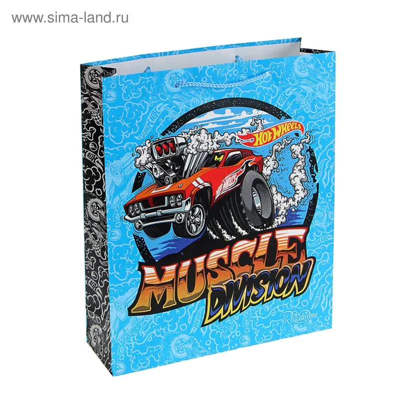 Пакет подарочный "Горячие колеса" 28х34 см, Mattel Hot Wheels