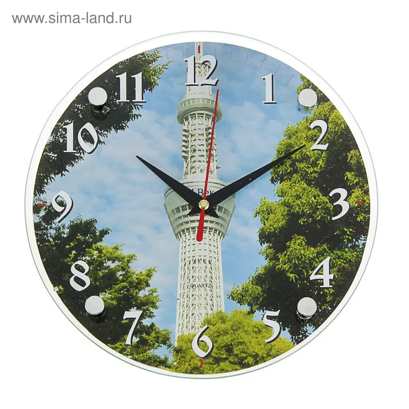 Часы настенные круглые "Телебашня", 20х20 см