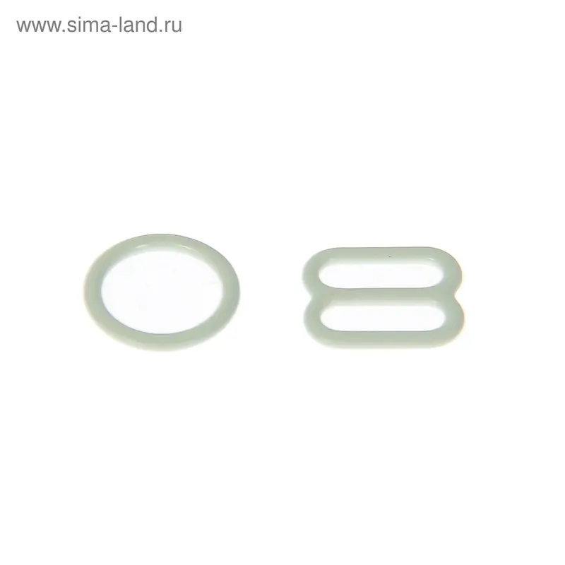 Комплект для бретелей 2 регулятора+4 кольца, ширина бретели - 10мм, цвет белый