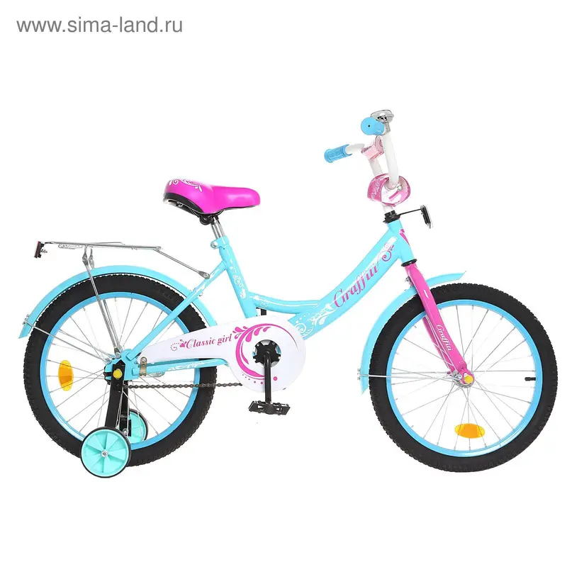 Велосипед 18" GRAFFITI Classic Girl, 2016, цвет бирюзовый