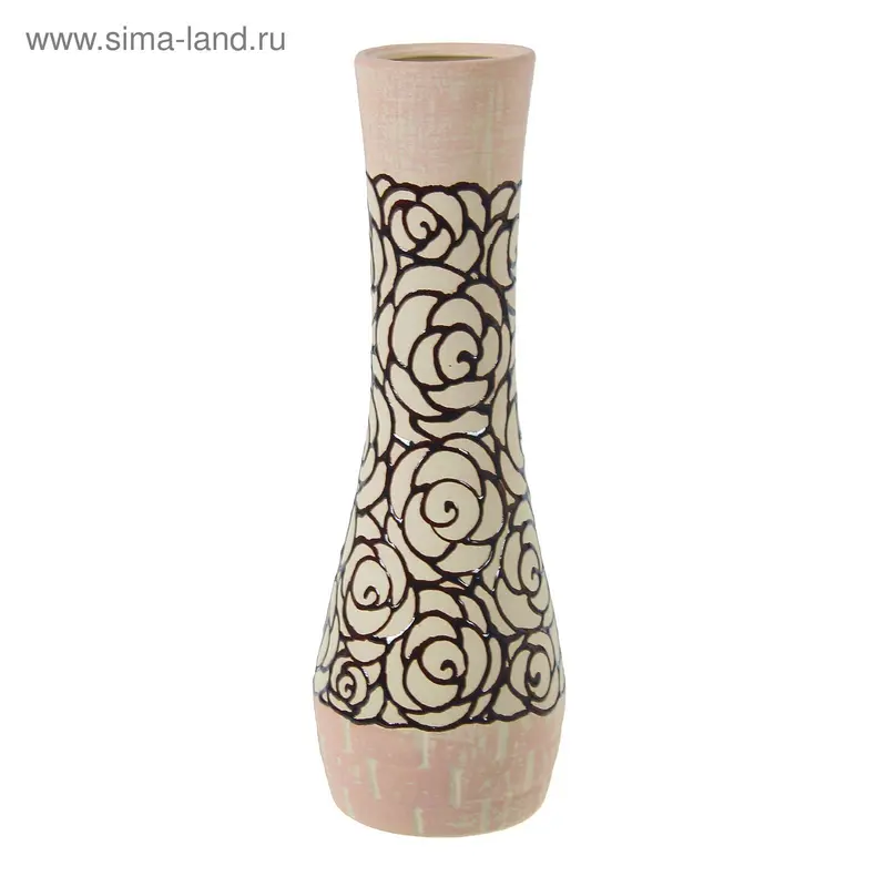 Ваза "София" коричневая, роза