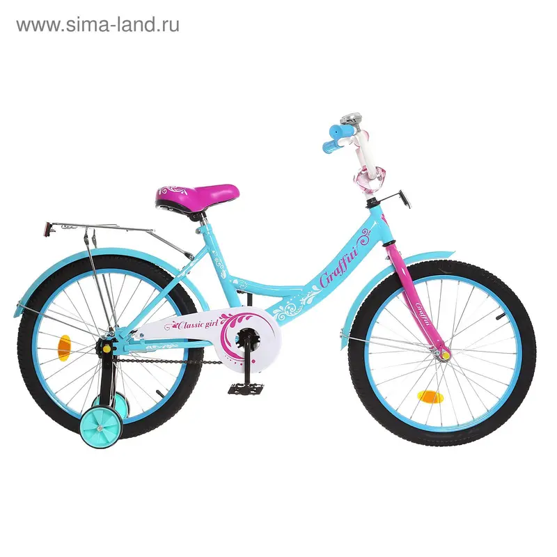 Велосипед 20" GRAFFITI Classic Girl, 2016, цвет бирюзовый