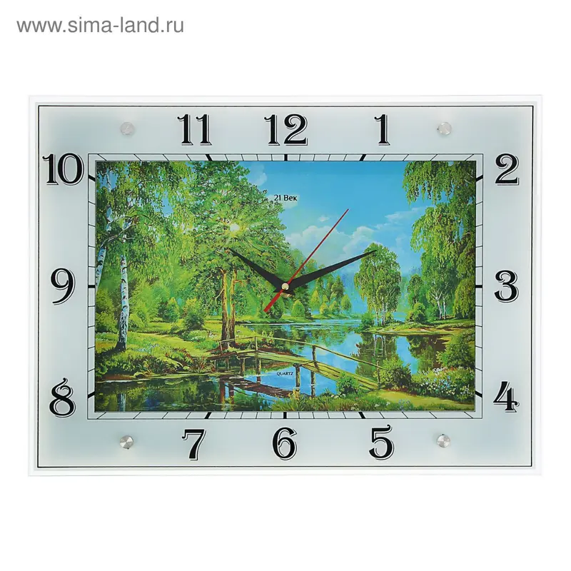 Часы настенные прямоугольные "Природа", 32х42 см