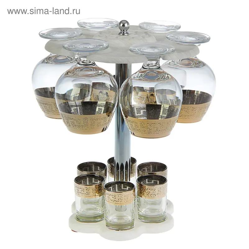 Мини-бар 12 предметов коньяк, кристалл, белый 350/50 мл