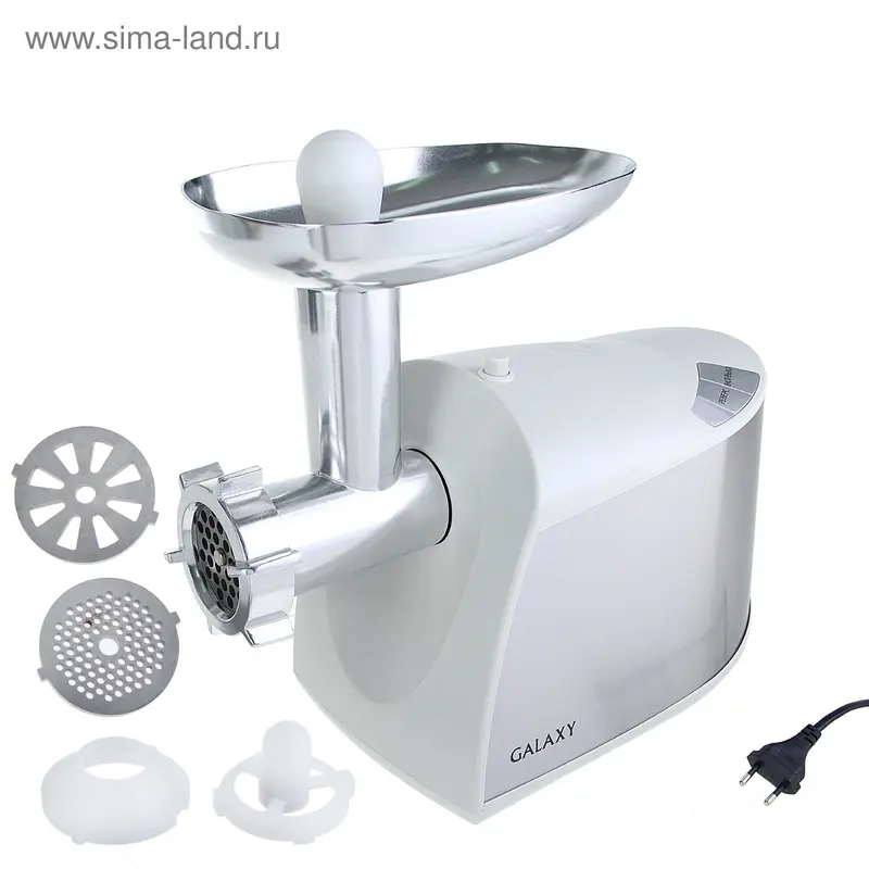Мясорубка Galaxy GL 2405, 1800 Вт, реверс, кеббе, белый