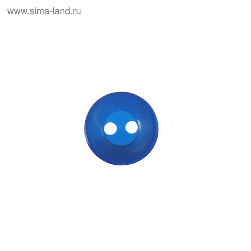 Пуговица, 2 прокола, 11мм, цвет синий