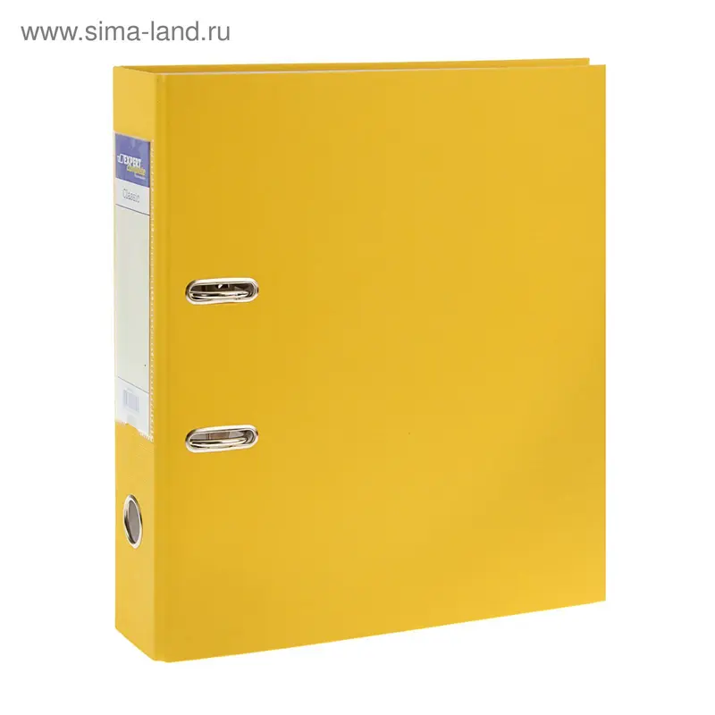 Папка-регистратор А4, 75мм PVC Classic, разборный, желтый