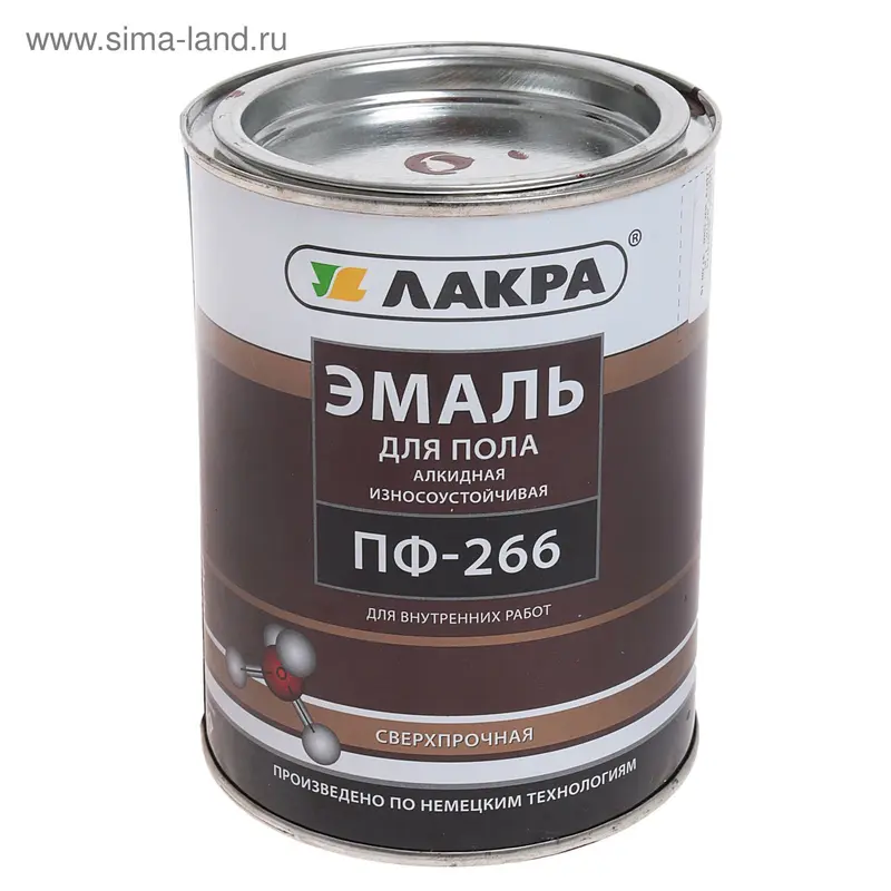 Эмаль ПФ-266 красно-коричневый 1,0 кг